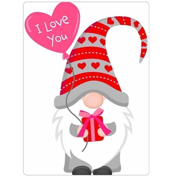 Cute Gnome Valentine's Magnet - Picture 3 of 3